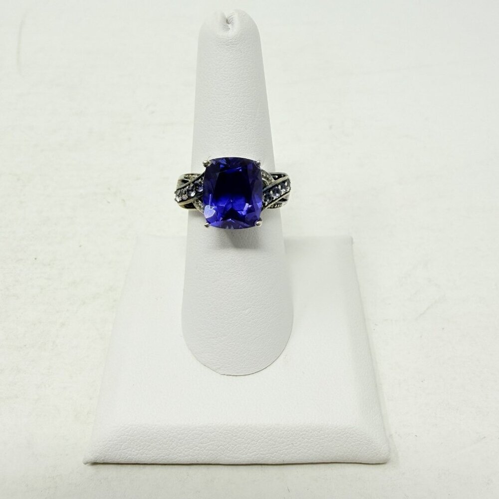 Shop LC Purple‎ Playa Quartz/Catalina Iolite Size 7 Ring in Sterling Silver 5430